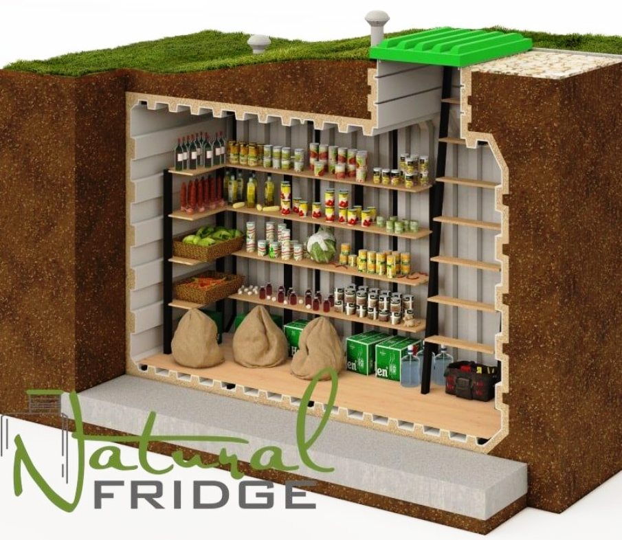 spiżarnia ogrodowa cm  – Powierzchnia półek 9,8 m² Piwnica 200x330 Natural Fridge  45 980  zł
