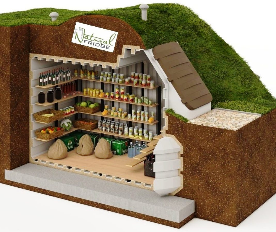 spiżarnia ogrodowa piwnica betonowa cm  – Powierzchnia półek 9,8 m² Piwnica 200x350 Natural Fridge  45 980  zł