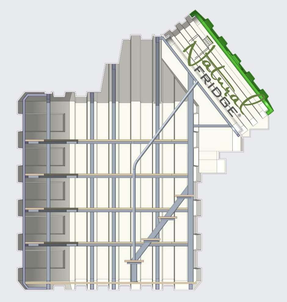 Piwnica ogrodowa Natural FRIDGE ®, spizarnia, ziemianka ogrodowa 2,0 m x 1,75 m z pochylym wejsciem Piwnica jest wewnątrz wzmocniona stalową ramą pokrytą warstwą polimerową. Zapewnia piwnicy  🍏 Piwnica 200x175 Natural Fridge  32 890  zł  Oferta