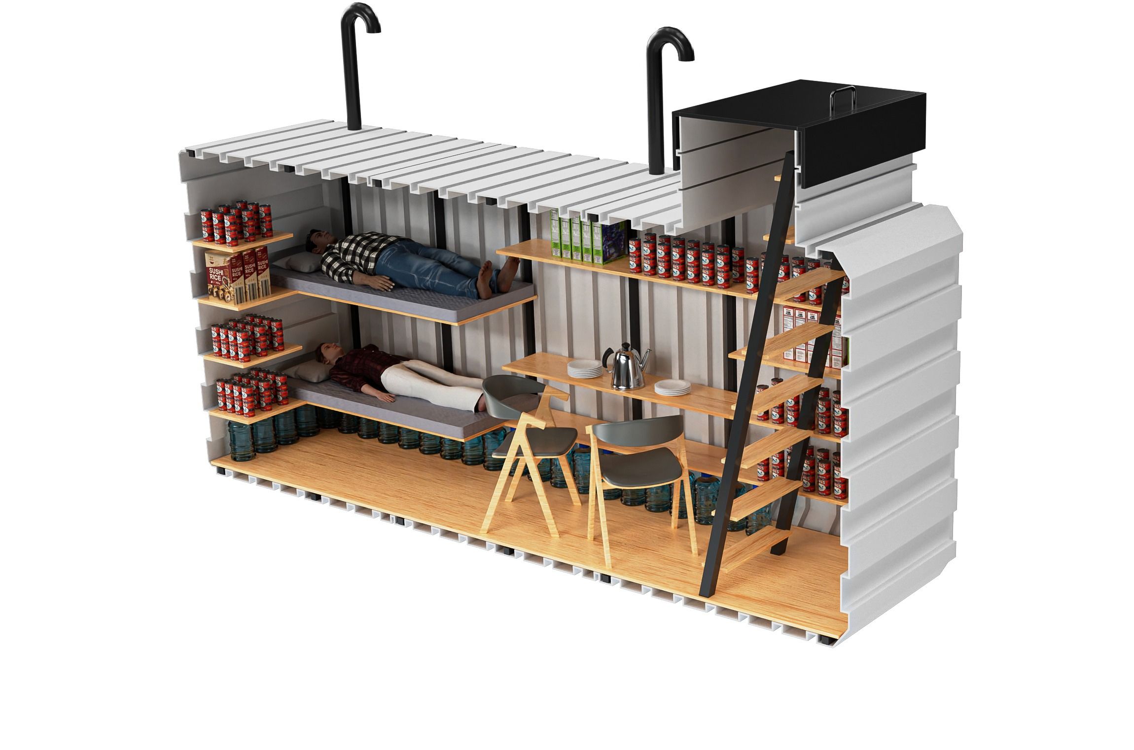 podziemny schron-przeciwbombowy - ukrycie - schronienie - kryjówka - bunkier  Schron 480 Natural Fridge  98 900  zł